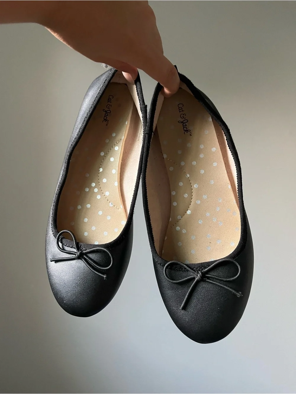 Cat & Jack Black Bow Ballet Flats